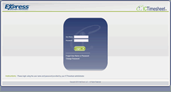 Desktop Screenshot of express.ictimesheet.net