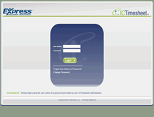 Tablet Screenshot of express.ictimesheet.net